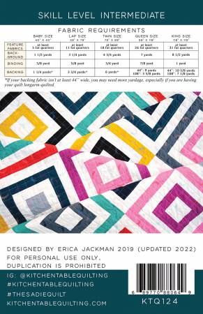 The Sadie Quilt Pattern # KTQ124