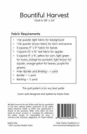 Bountiful Harvest # LBQ-0289-P