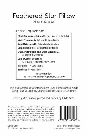 Feathered Star Pillow # LBQ-1303-P