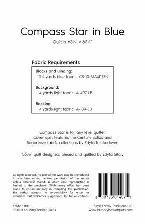 Compass Star in Blue # LBQ-1407-P