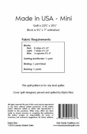 Made in USA - Mini # LBQ-1470-P