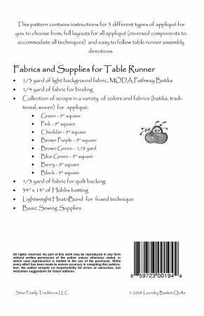 Vine and Berries 32in x 12in # LBQVB01