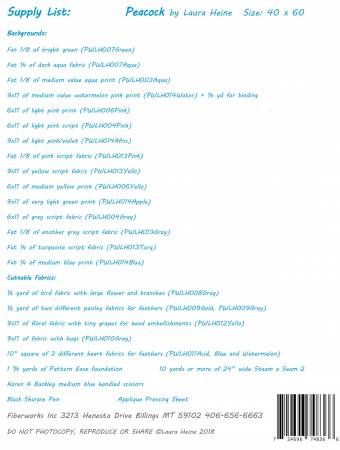 Peacock Collage Pattern # LHFWPEA