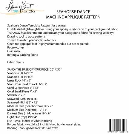 Seahorse Dance Applique # LKD-6518