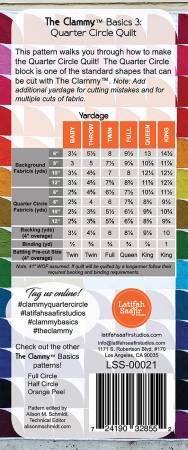 The Clammy Basics 3: Quarter Circle Quilt # LSS-00021