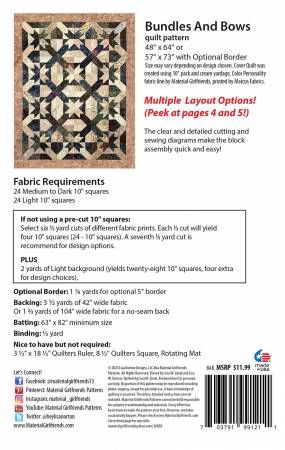 Bundles and Bows Quilt Pattern # MG82