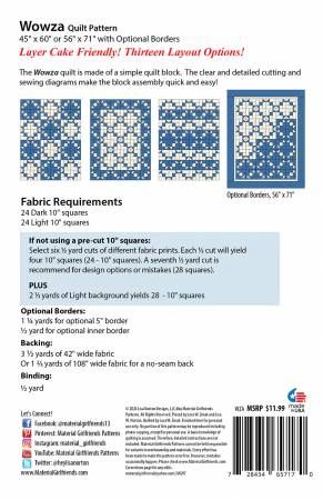 Wowza Quilt Pattern # MG97