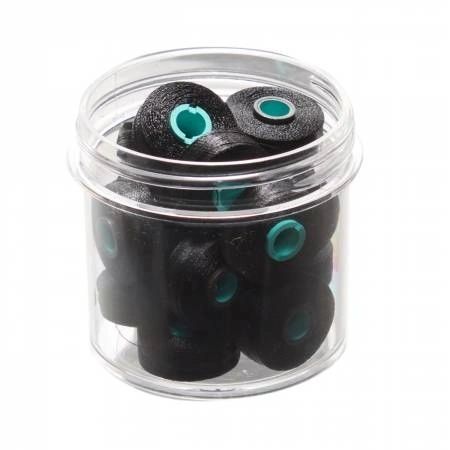 Magna-Glide Delights Style L 72yd Pre-wound Bobbins Black 20 Per Jar # MGDL-11001-F