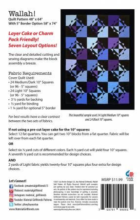 Wallah Quilt Pattern # MGF54