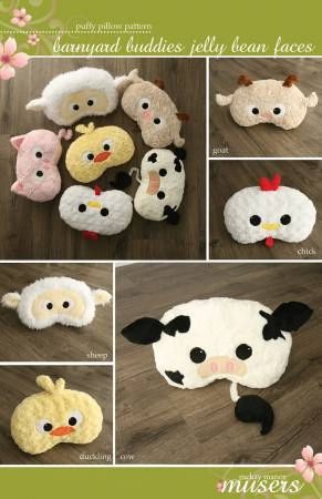 Barnyard Buddies Jelly Bean Pillow Pattern # MMM0232