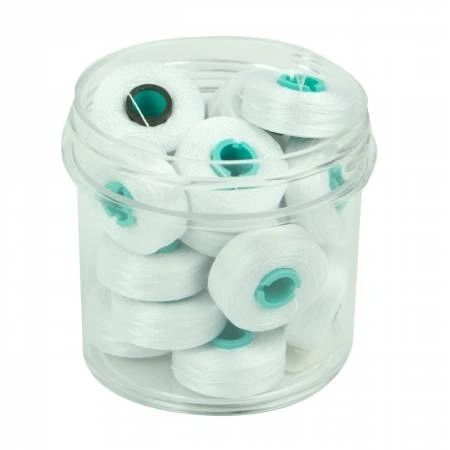 Magna-Quilt Delights Style L 74yd Pre-wound Bobbins White 20 Jar # MQL-10000-F