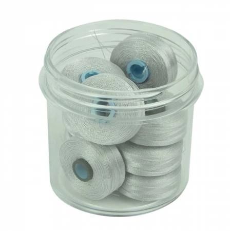 Magna-Quilt Delights Style M 135yd Pre-wound Bobbin Light Gray 10 Jar # MQM-17543-F