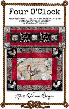 Four O'Clock Placemat and Runner Pattern # MWD400R18