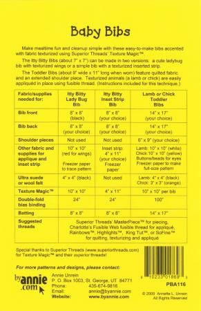 Baby Bibs # PBA116, From ByAnnie By Unrein, Annie In Wearables