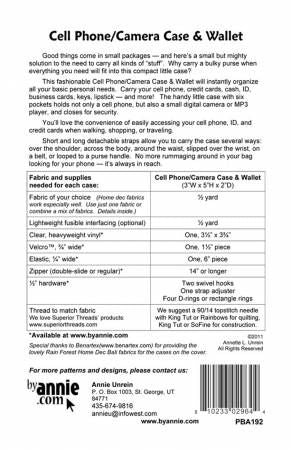 Cell Phone Camera Case Wallet # PBA192