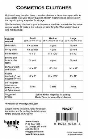 Cosmetic Clutches # PBA217, From ByAnnie In Bags, Purses, Totes & Electronic Covers