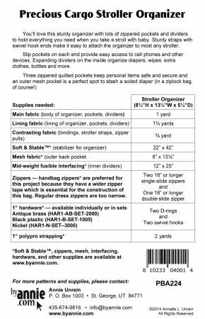 Precious Cargo Stroller Organizer # PBA224