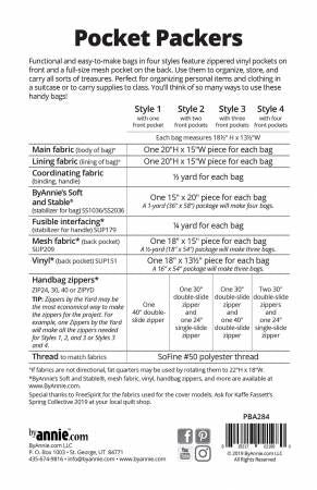 Pocket Packers # PBA284