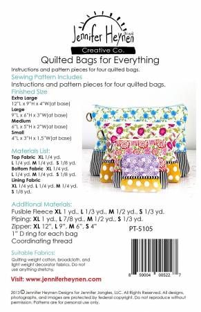Quilted Bags for Everything # PT-5105