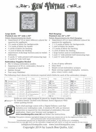 Sew Vintage Machine Embriodery # QPSVDD