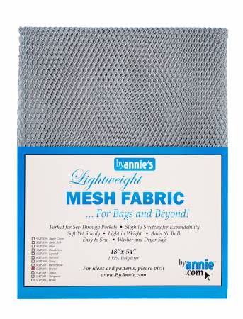 Lightweight Mesh Fabric Pewter 18x54in # SUP209-PEW