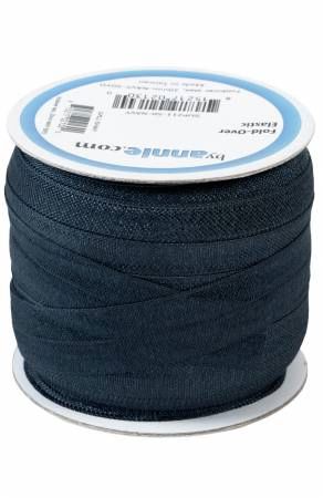 Fold-over Elastic 3/4in x 50yd Navy # SUP211-50-NV