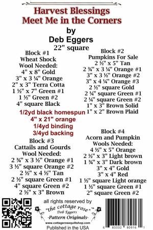 Harvest Bleesings Wallhanging # TCR92422A