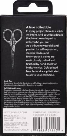 Gingher 3 1/2in Goldhandle Lions Tail Embroidery Scissors # 220480