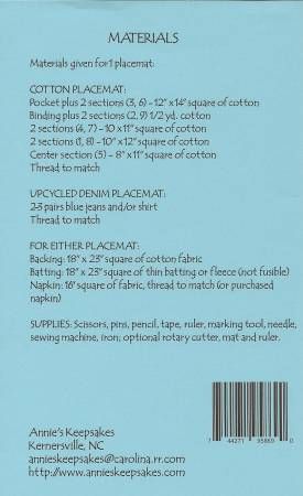 Crazy Patch Placemats # 242AK