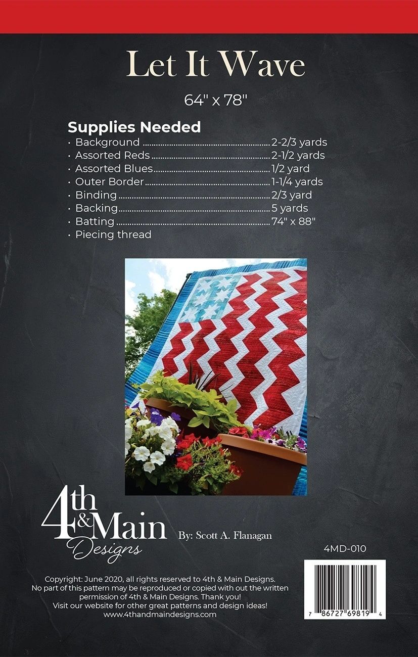 Let it wave # 4MD-010 From 4th & Main By Flanagan, Scott A In Quilts