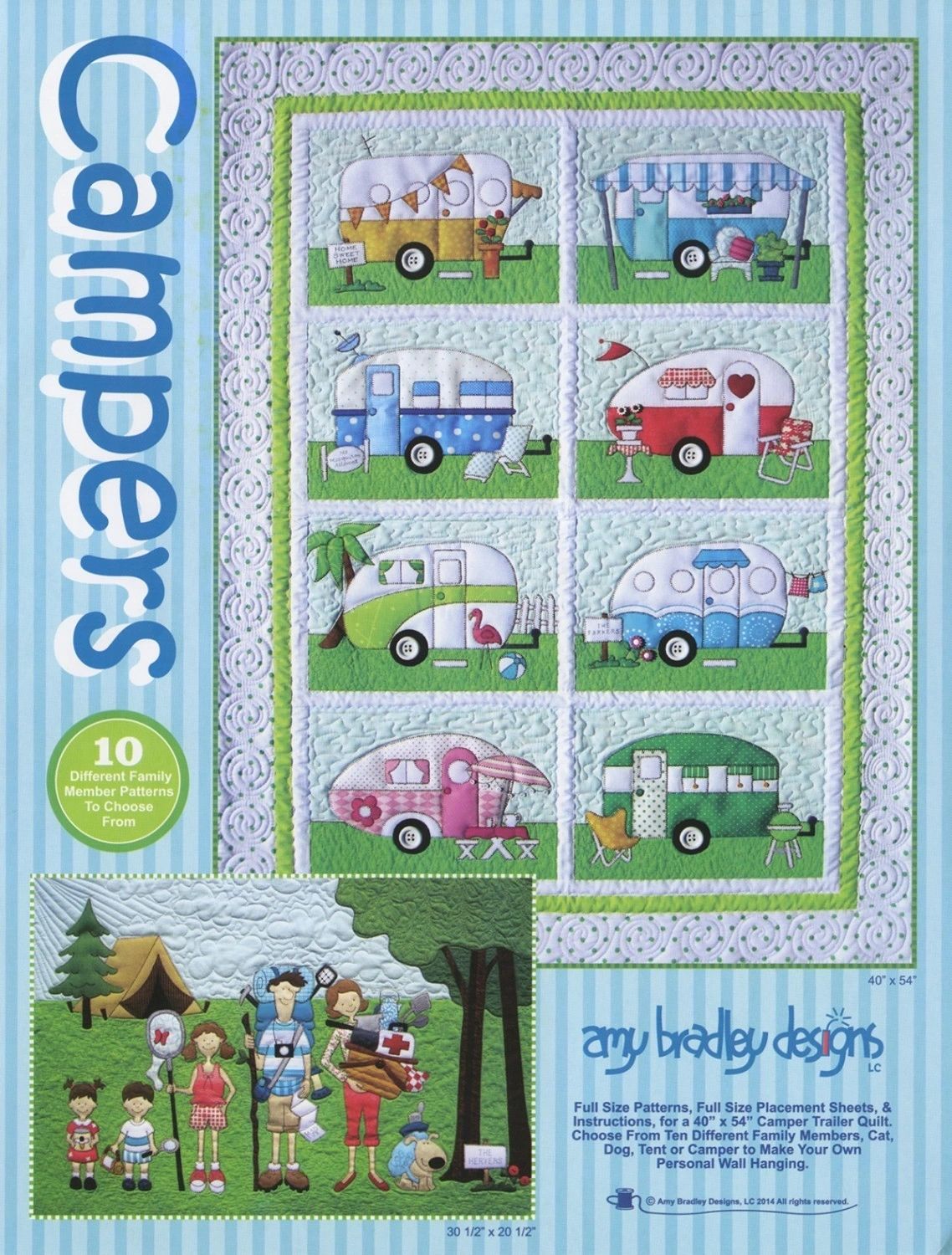 Campers # ABD269 From Amy Bradley Designs By Bradley, Amy In Quilts