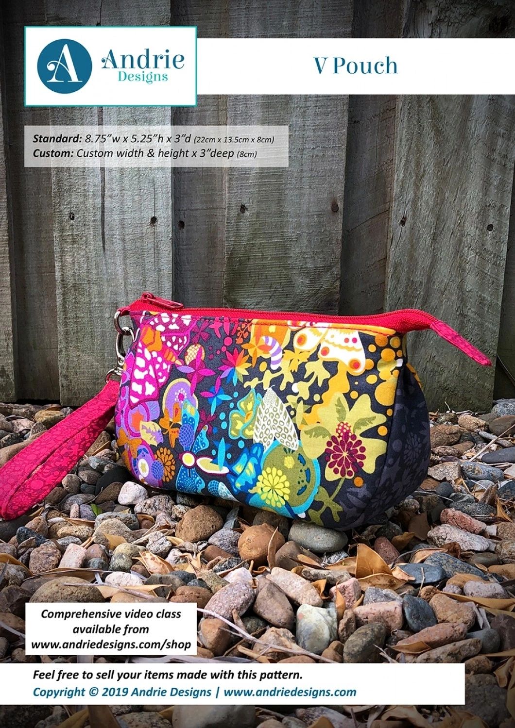 V Pouch # AD028 From Andrie Designs In Bags, Purses, Totes & Electronic Covers