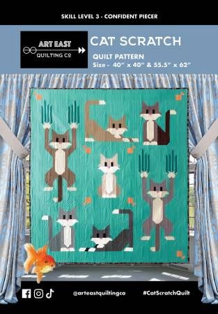 Cat Scratch Quilt Pattern # AECS0323, From Art East Quilting CO In Quilts