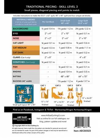 Cat Scratch Quilt Pattern # AECS0323, From Art East Quilting CO In Quilts