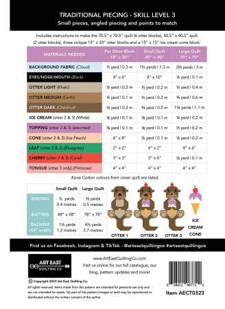 Cool Treats An Otter Quilt Pattern # AECT0323, From Art East Quilting CO In Quilts