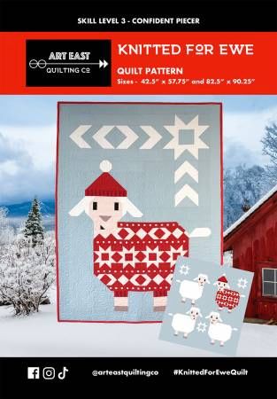 Knitted for Ewe Quilt Pattern # AEKE1022, From Art East Quilting CO In Quilts