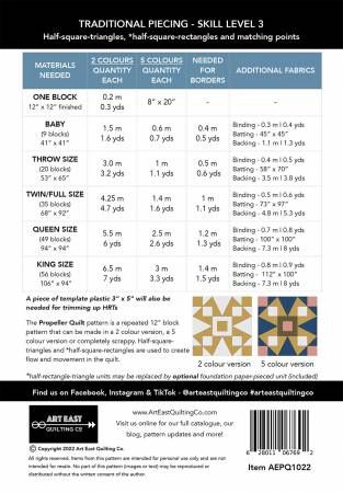 Propeller Quilt Pattern # AEPQ1022, From Art East Quilting CO In Quilts