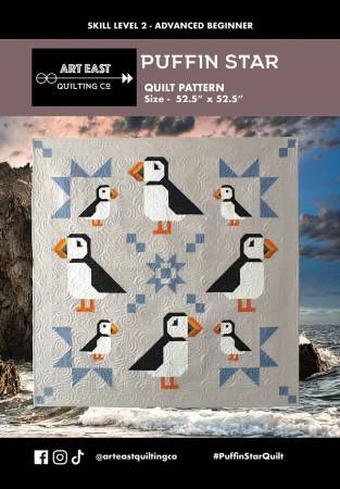 Puffin Star Quilt Pattern # AEPS0323, From Art East Quilting CO In Quilts