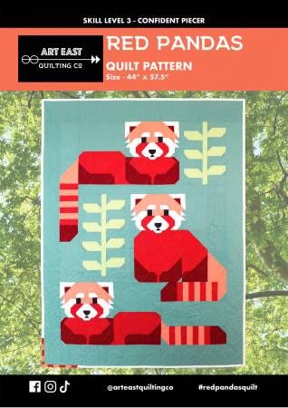 Red Pandas Quilt Pattern # AEQCRP0322, From Art East Quilting CO In Quilts