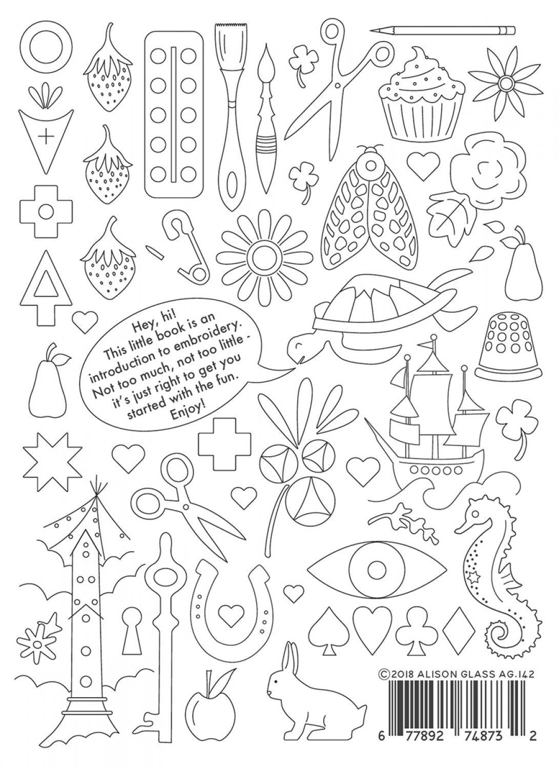 The Little Book of Basic Embroidery # AG142 From Alison Glass By Glass, Alison In Hand Embroidery