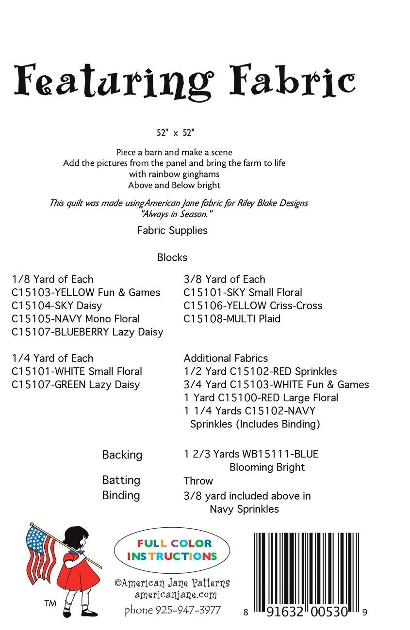 Featuring Fabric # AJP530 From American Jane Patterns By Klop, Sandy In Quilts