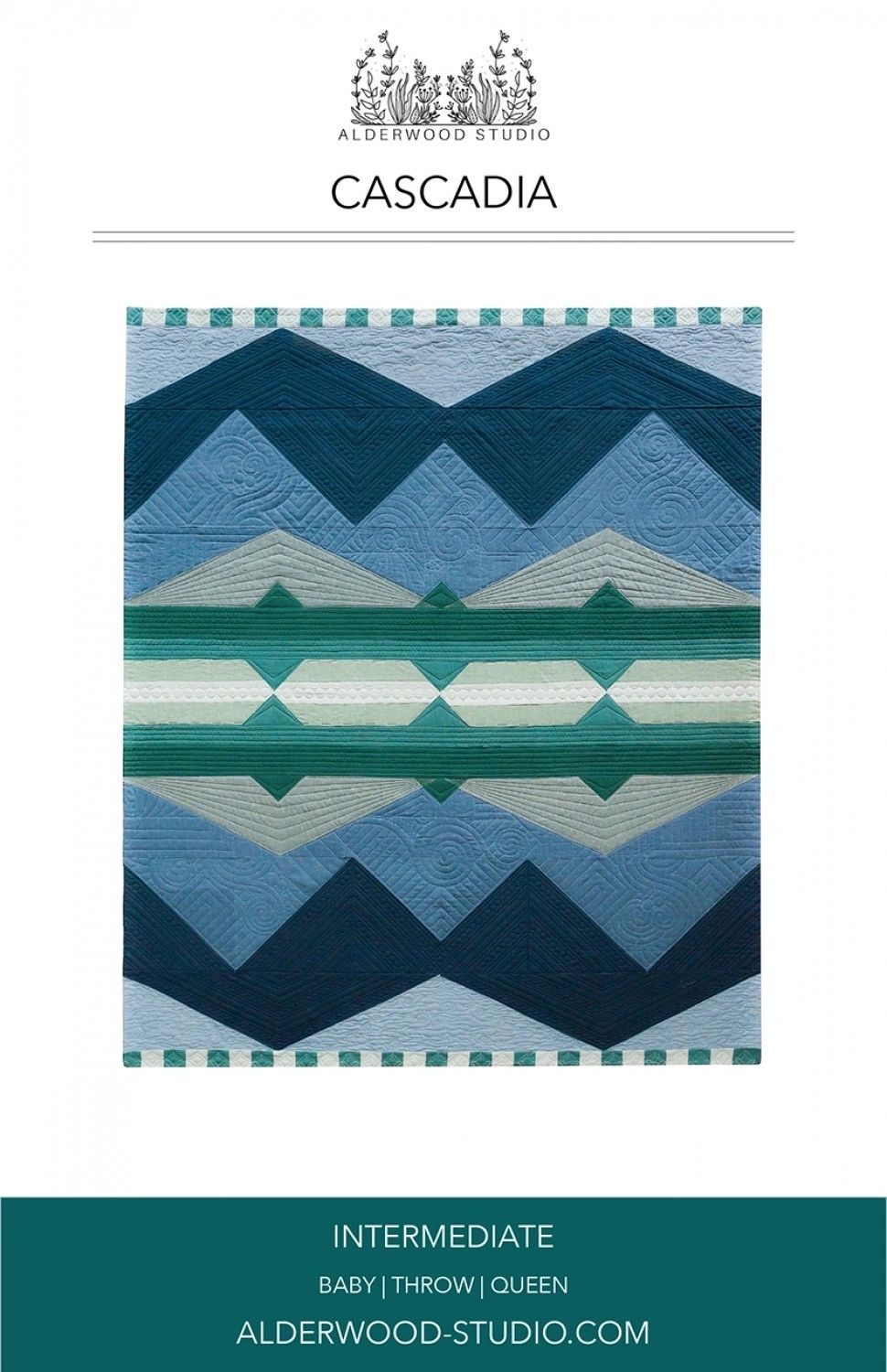 Cascadia Quilt Pattern # ALD-CASCADIA From Alderwood Studio Patterns By Elliot, Amber In Quilts