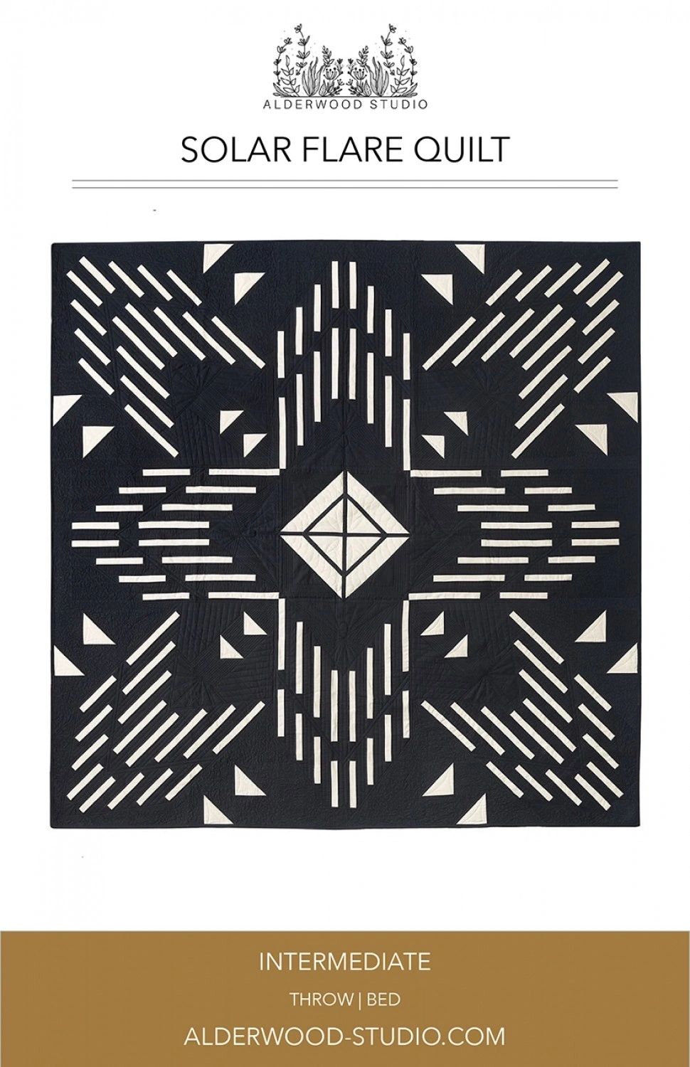 Solar Flare Quilt Pattern # ALD-SOLAR From Alderwood Studio Patterns By Elliot, Amber In Quilts