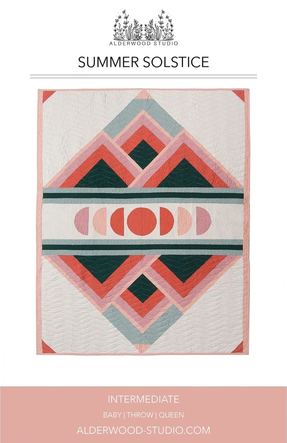 Summer Solstice Quilt Pattern # ALD-SUMMER From Alderwood Studio Patterns By Elliot, Amber In Quilts