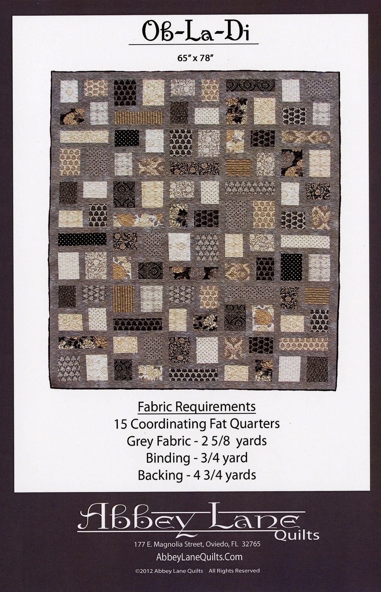 Ob-La-Di # ALQ167 From Abbey Lane Quilts By Liljenquist, Janice and Owen, Marcea In Quilts