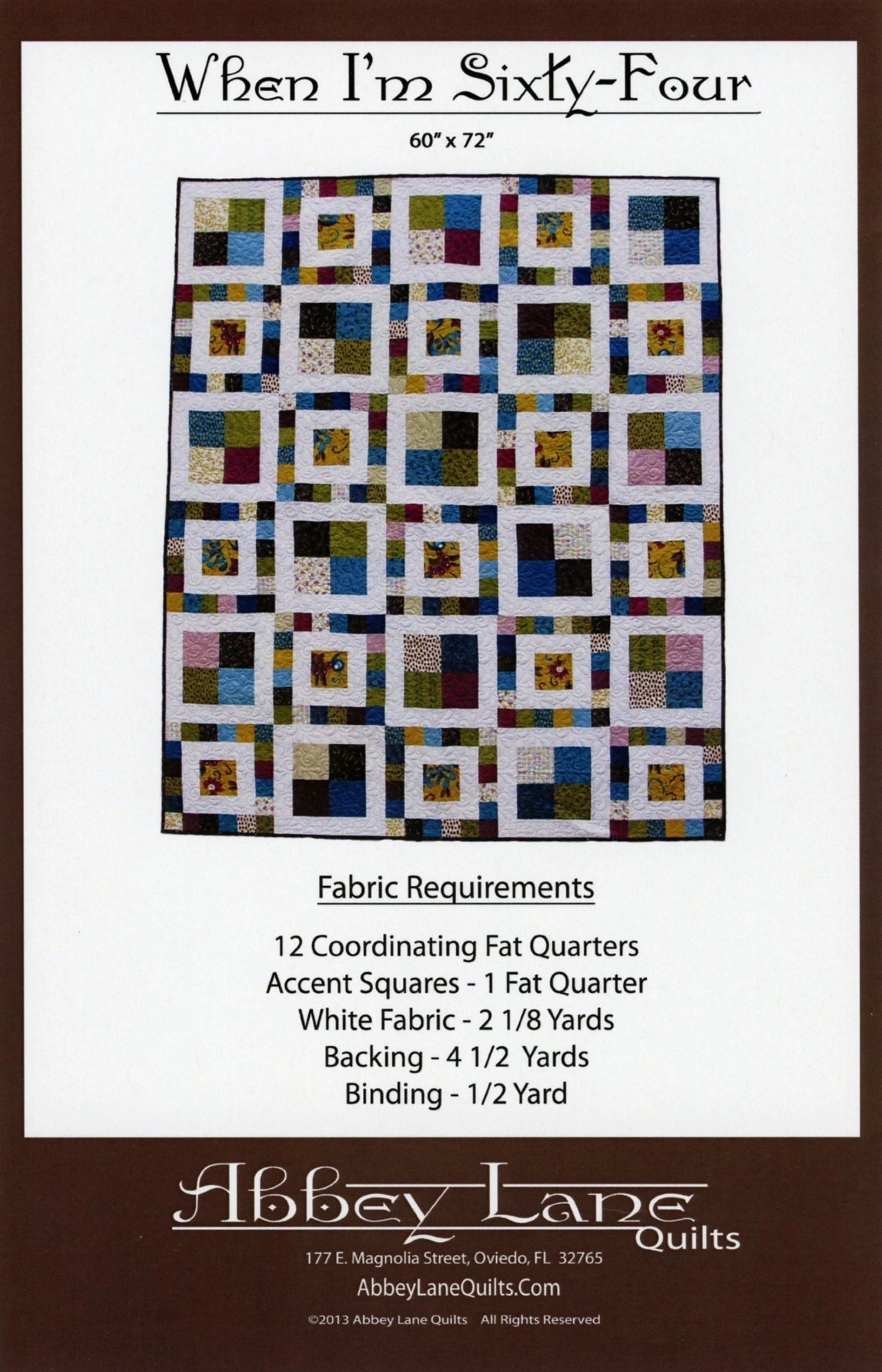 When Im Sixty-Four # ALQ182 From Abbey Lane Quilts By Liljenquist, Janice and Owen, Marcea In Quilts