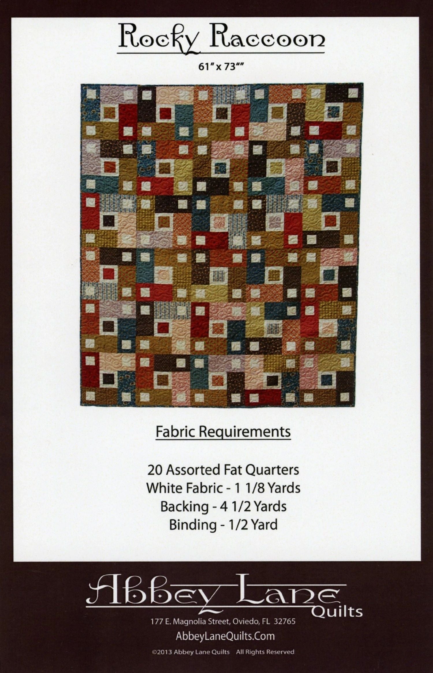 Rocky Raccoon # ALQ187 From Abbey Lane Quilts By Liljenquist, Janice and Owen, Marcea In Quilts