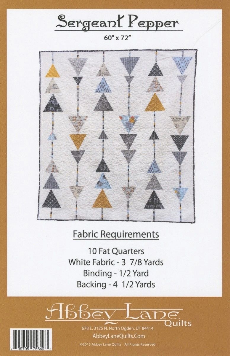 Sergeant Pepper # ALQ205 From Abbey Lane Quilts By Liljenquist, Janice and Owen, Marcea In Quilts