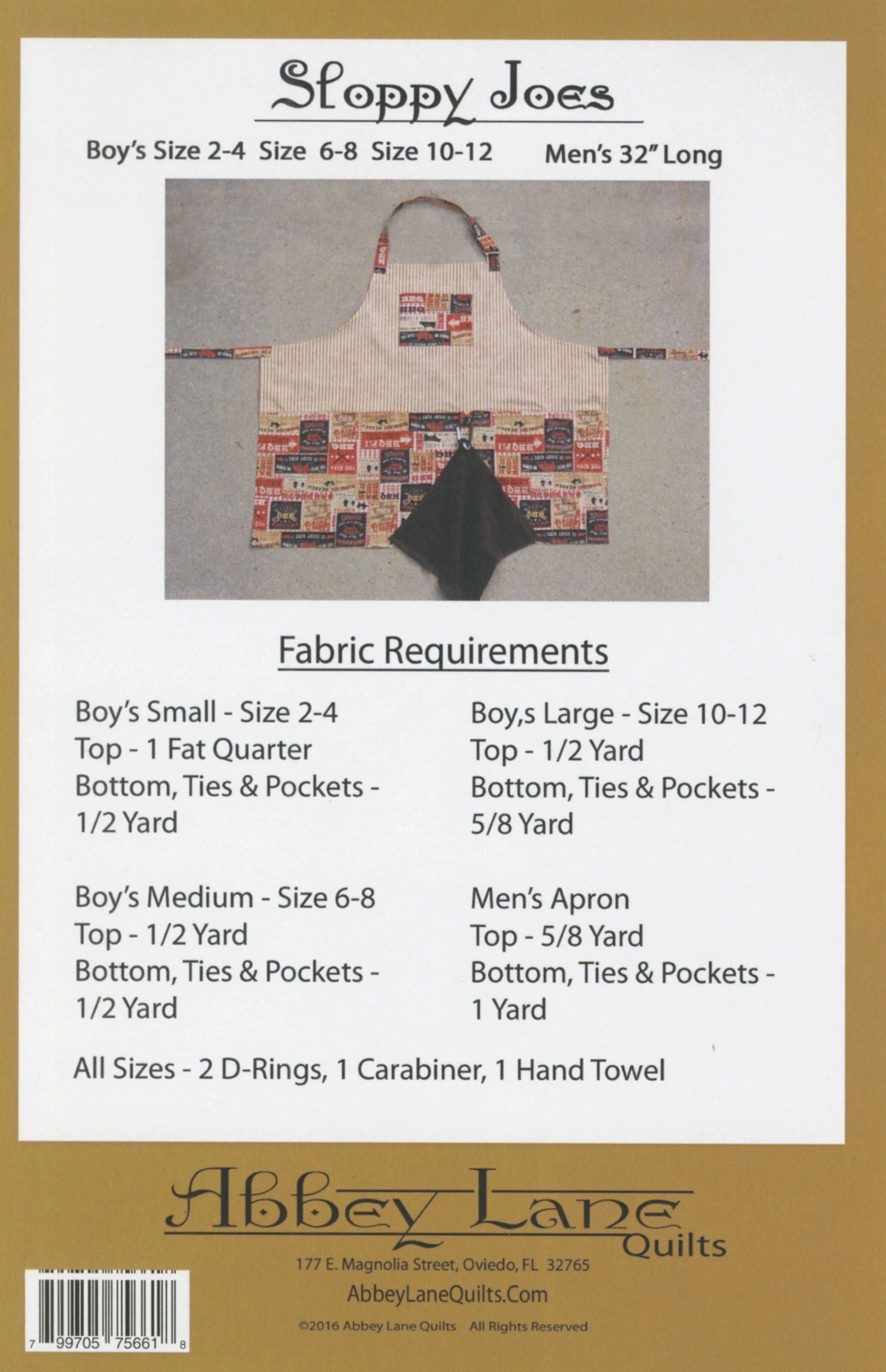 Sloppy Joes # ALQ217 From Abbey Lane Quilts By Liljenquist, Janice and Owen, Marcea In Wearables