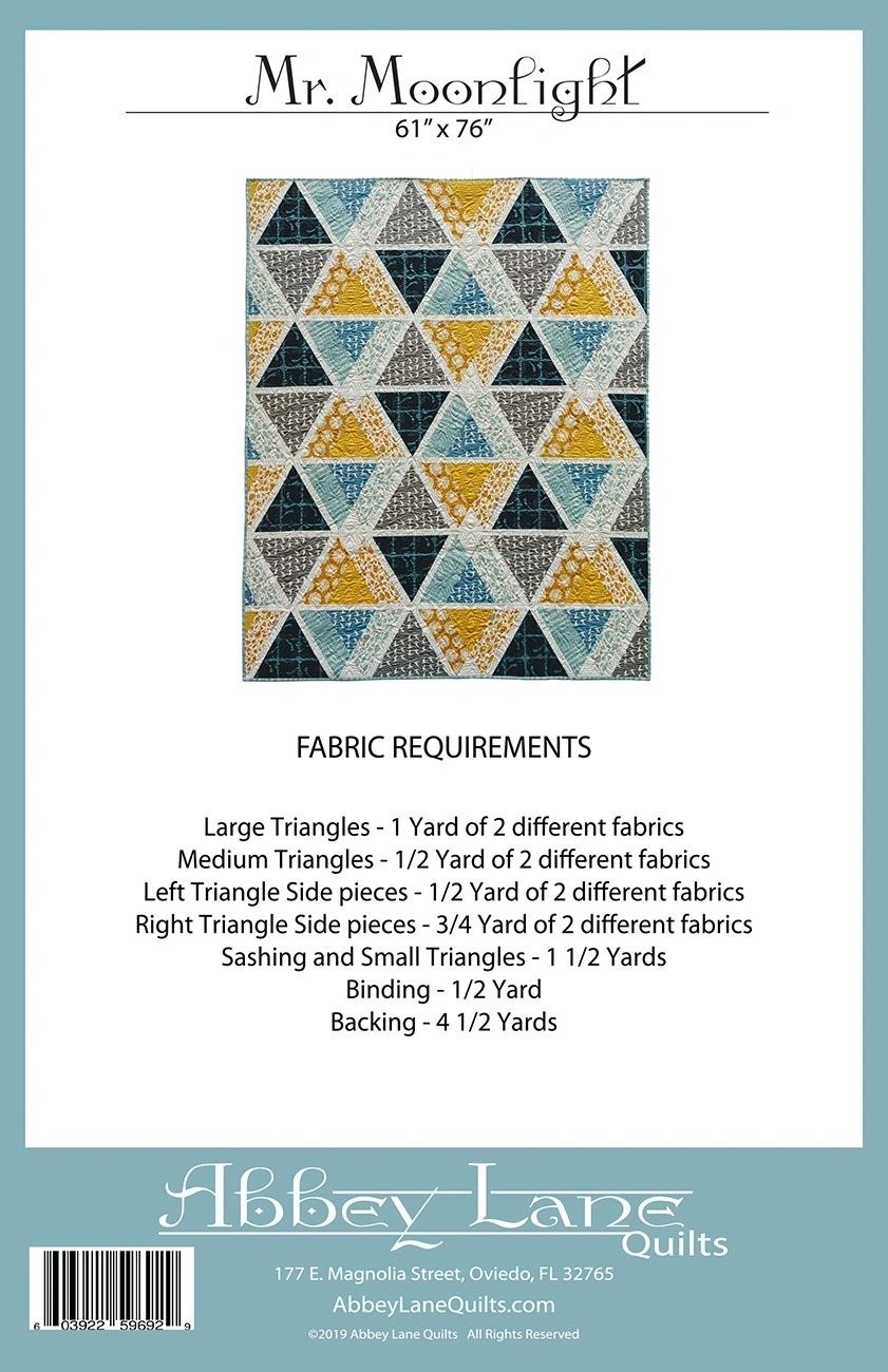 Mr Moonlight # ALQ401 From Abbey Lane Quilts In Quilts